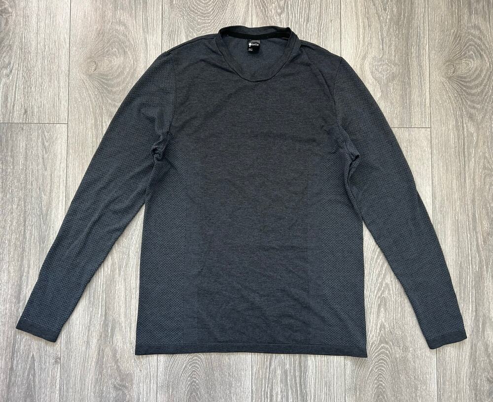 Zella Athletic Long Sleeve T Shirt Men's Small Dark Gray